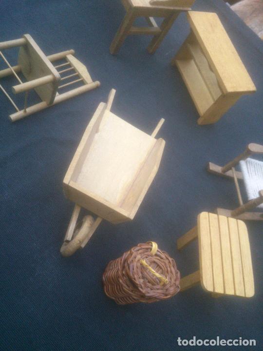 Casas de mu&ntilde;ecas: MOBILIARIO VARIADO MADERA - Foto 3