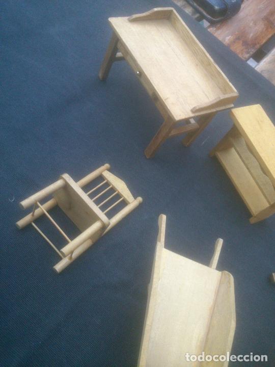 Casas de mu&ntilde;ecas: MOBILIARIO VARIADO MADERA - Foto 4