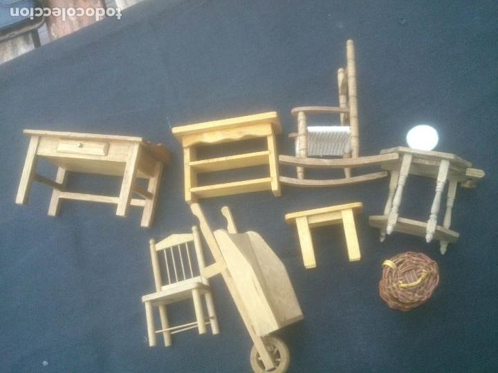 Casas de mu&ntilde;ecas: MOBILIARIO VARIADO MADERA - Foto 5