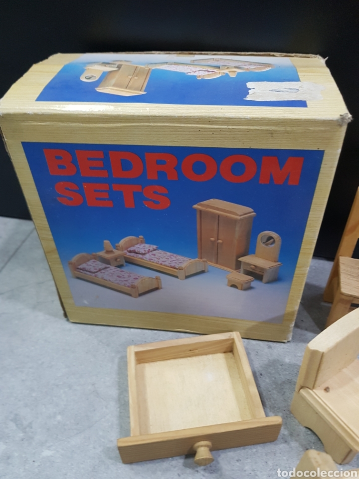Casas de mu&ntilde;ecas: Mobiliario de dormitorio para casa de mu&ntilde;ecas. (L22) - Foto 3