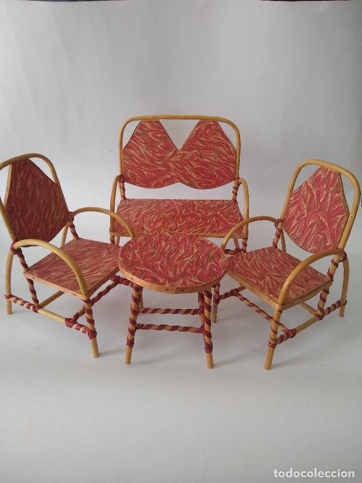 Casas de mu&ntilde;ecas: Muebles sal&oacute;n a&ntilde;os 30 - Foto 1