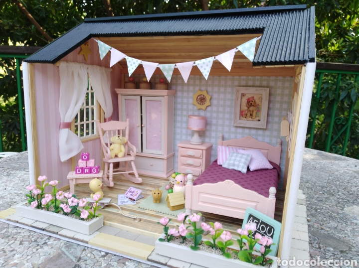 Casas de mu&ntilde;ecas: Casa de mu&ntilde;ecas dormitorio infantil - Foto 4