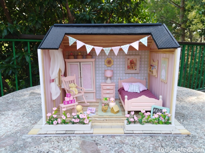 Casas de mu&ntilde;ecas: Casa de mu&ntilde;ecas dormitorio infantil - Foto 8