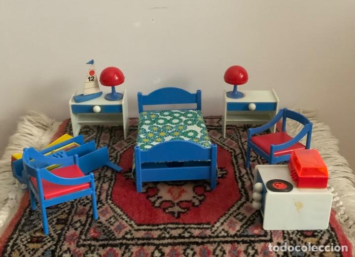 Casas de mu&ntilde;ecas: DORMITORIO AZUL, CASA DE MU&Ntilde;ECAS HOGARIN, A&Ntilde;O 70 - Foto 1