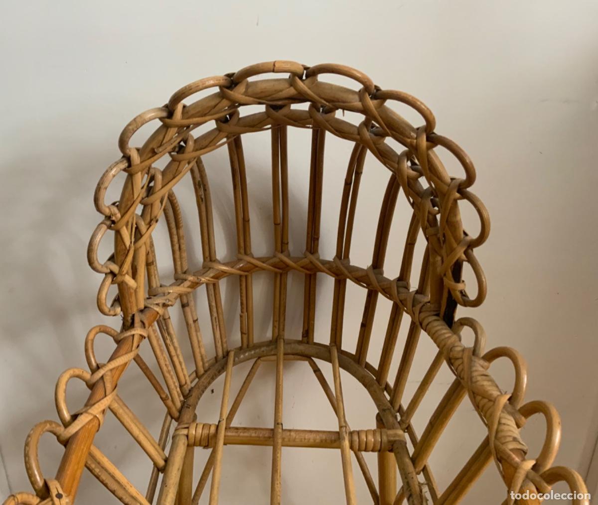 Casas de mu&ntilde;ecas: ANTIGUO MOIS&Eacute;S CUNA DE BAMBU CON RUEDAS PARA MU&Ntilde;ECA - Foto 11
