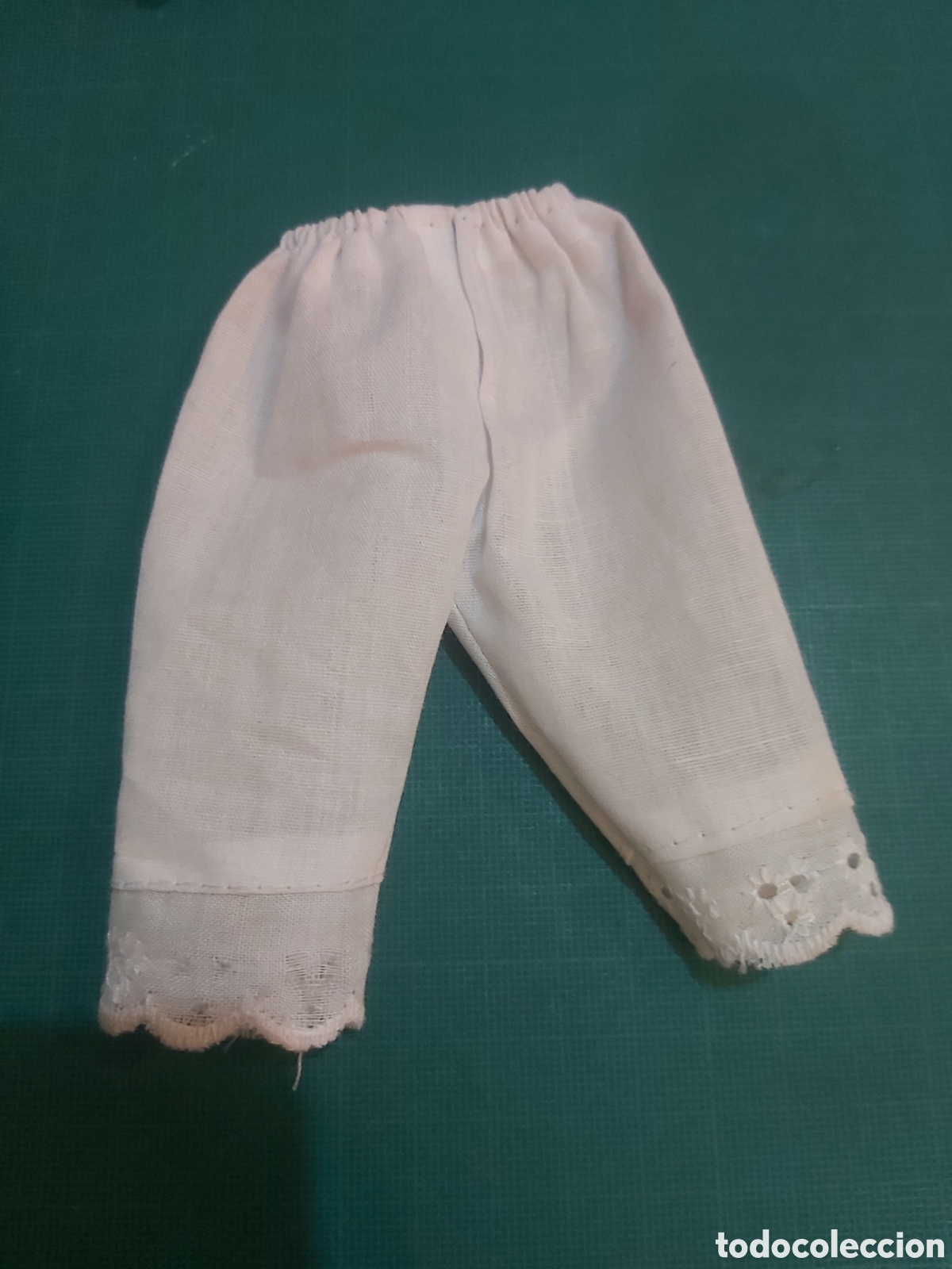 Casas de mu&ntilde;ecas: Pantal&oacute;n vintage mu&ntilde;eca blanco - Foto 1