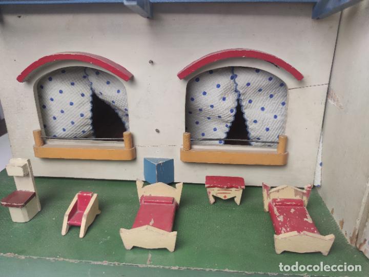 Casas de mu&ntilde;ecas: CASA DE MU&Ntilde;ECAS DE DENIA - MADERA - CON LUZ - A&Ntilde;OS 60 - Foto 3