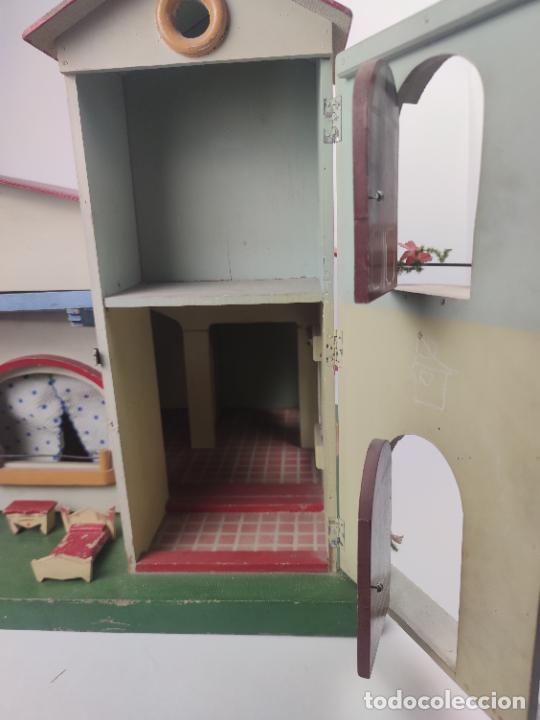 Casas de mu&ntilde;ecas: CASA DE MU&Ntilde;ECAS DE DENIA - MADERA - CON LUZ - A&Ntilde;OS 60 - Foto 4