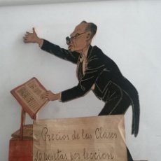 Case di Bambole: ANTIGUO MUÑECO MARQUETERIA, PROFESOR DE MUSICA, LECCION 10 PESETAS