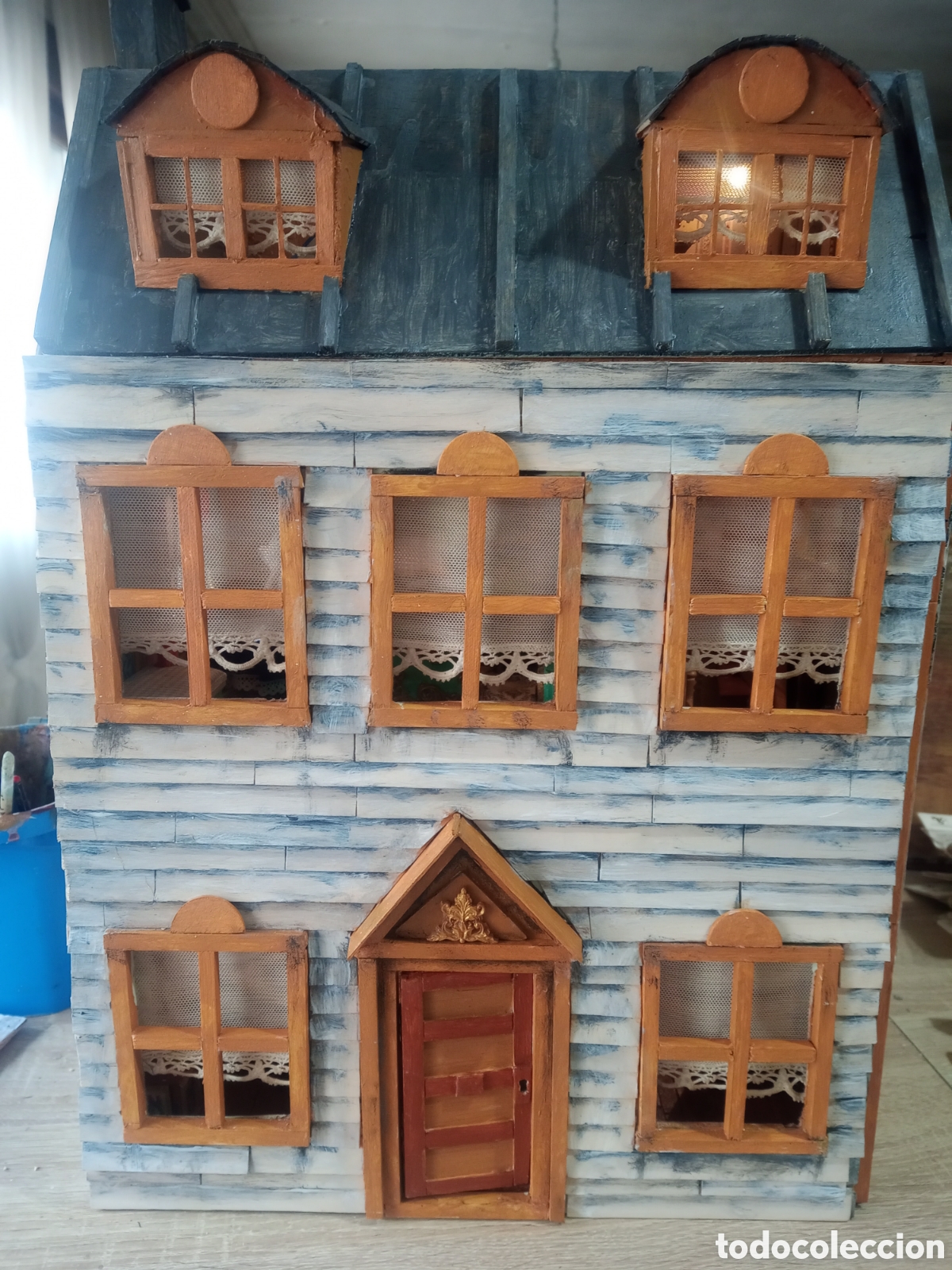 casa de muñecas antigua de madera - Compra venta en todocoleccion