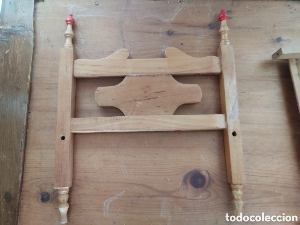 Casas de mu&ntilde;ecas: cama de mu&ntilde;ecas tres piezas con almohada - Foto 3