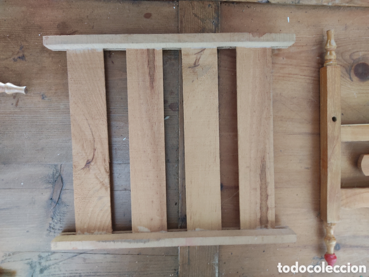 Casas de mu&ntilde;ecas: cama de mu&ntilde;ecas tres piezas con almohada - Foto 4