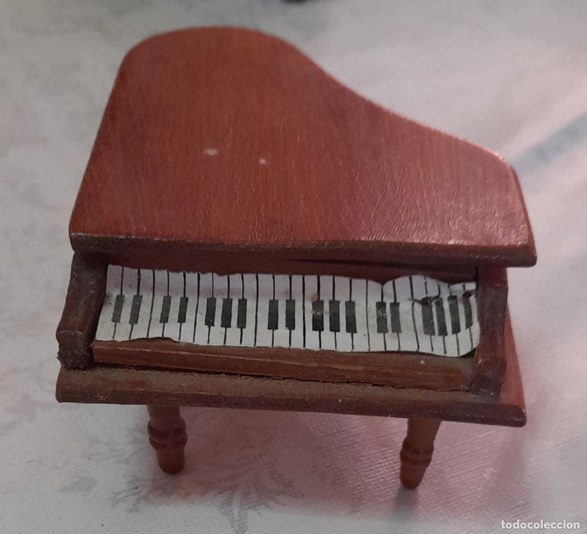 Casas de mu&ntilde;ecas: PIANO DE COLA DE MADERA PARA CASA DE MU&Ntilde;ECAS - Foto 3