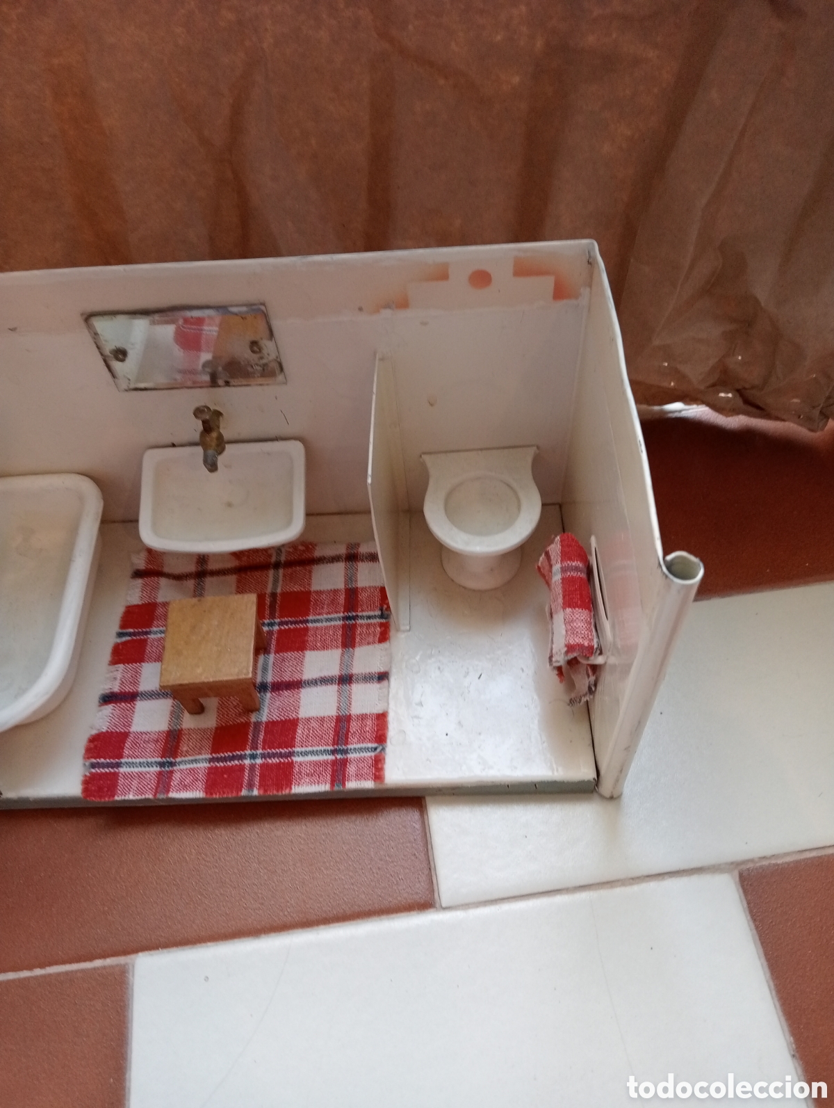 Casas de mu&ntilde;ecas: Ba&ntilde;o de chapa a&ntilde;os 20 - Foto 3