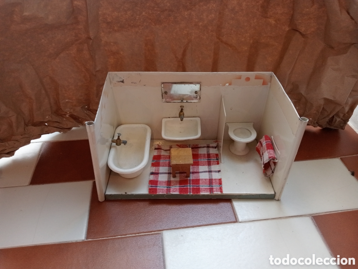 Casas de mu&ntilde;ecas: Ba&ntilde;o de chapa a&ntilde;os 20 - Foto 1