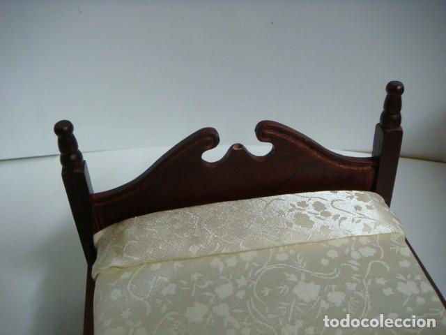 Casas de mu&ntilde;ecas: CAMA EN MADERA.CAJ-B-N&ordm;-147 - Foto 3