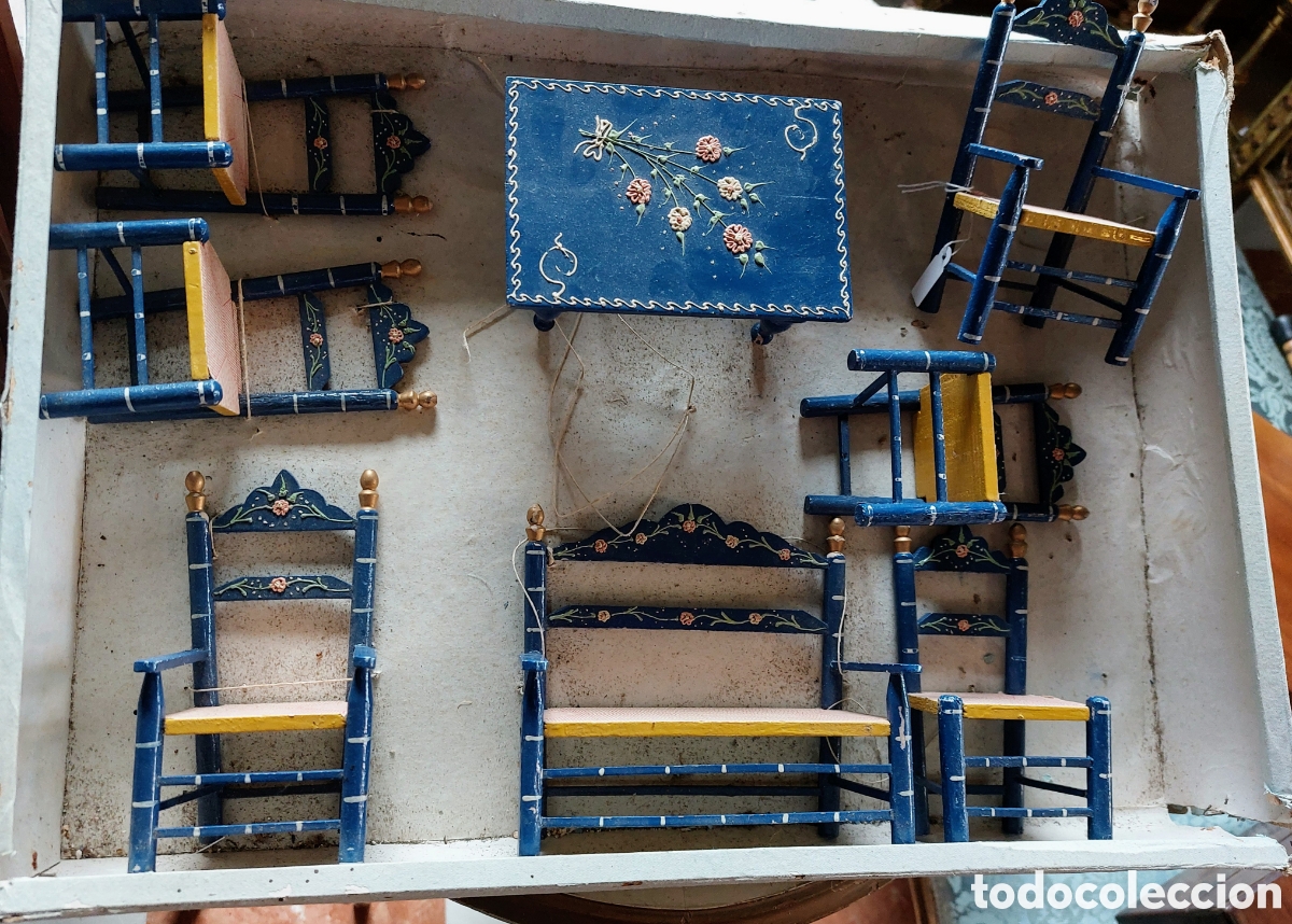 Casas de mu&ntilde;ecas: Conjunto de mesa y sillas para casa de mu&ntilde;ecas - Foto 1