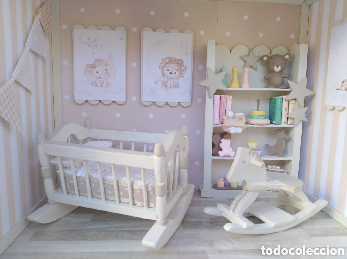 Casas de mu&ntilde;ecas: Cuarto del beb&eacute; miniatura - Foto 2