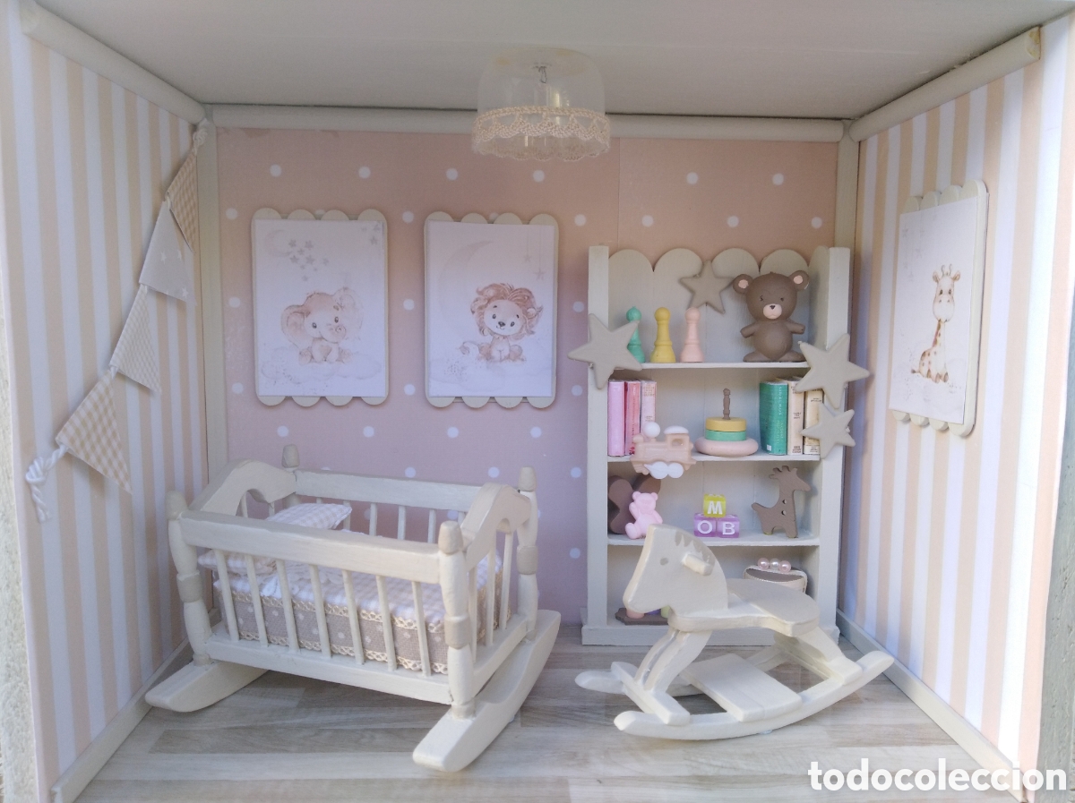 Casas de mu&ntilde;ecas: Cuarto del beb&eacute; miniatura - Foto 3