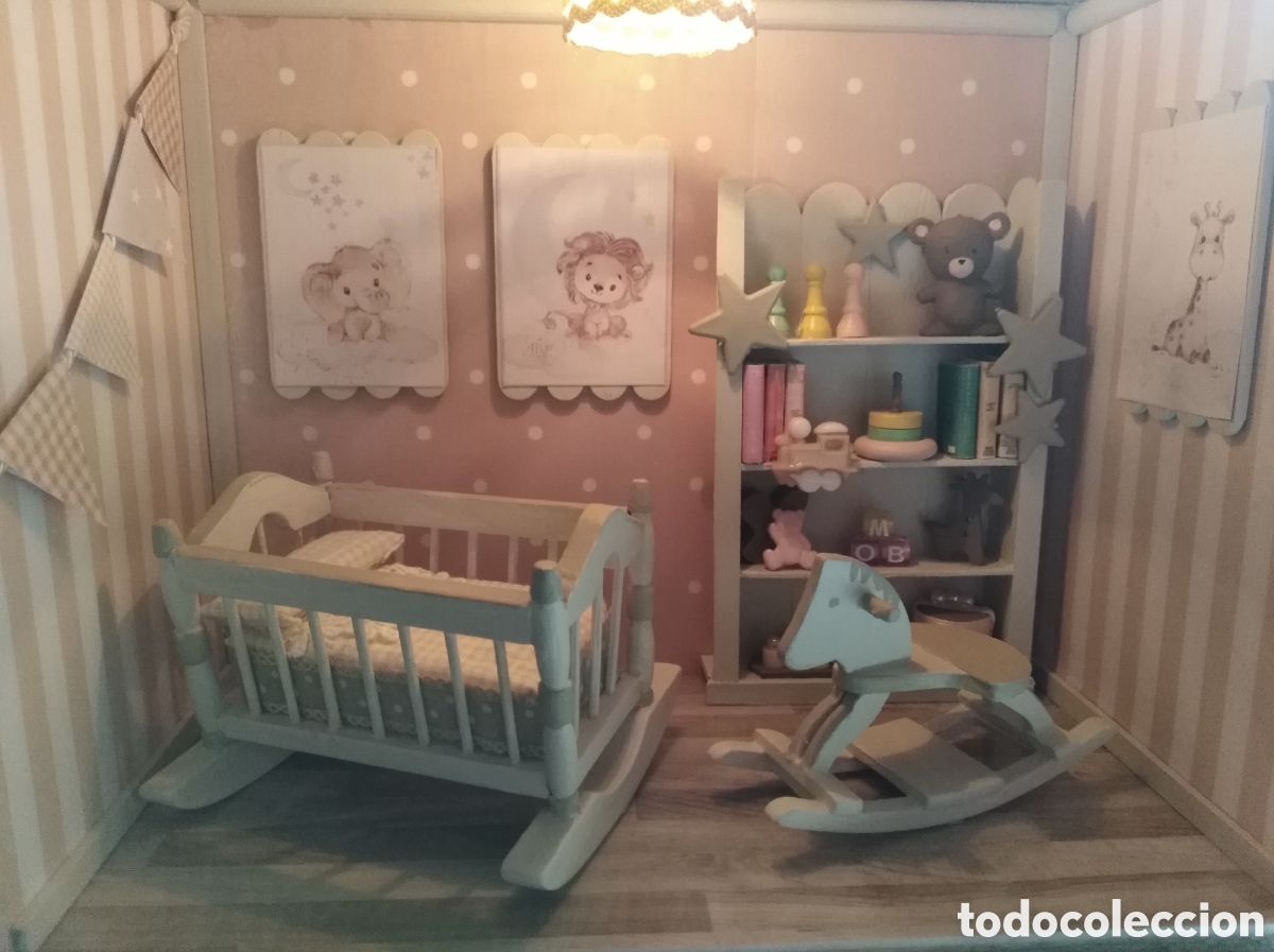 Casas de mu&ntilde;ecas: Cuarto del beb&eacute; miniatura - Foto 9