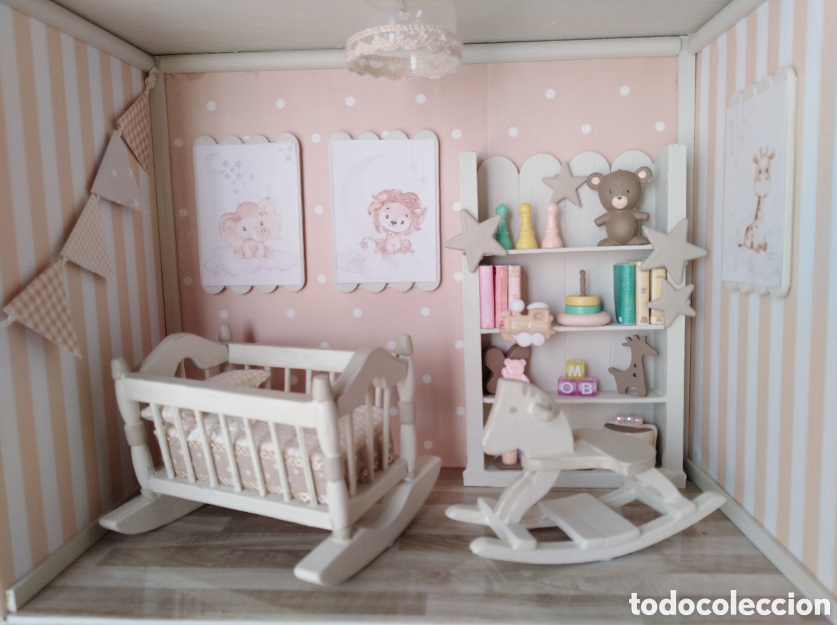 Casas de mu&ntilde;ecas: Cuarto del beb&eacute; miniatura - Foto 11