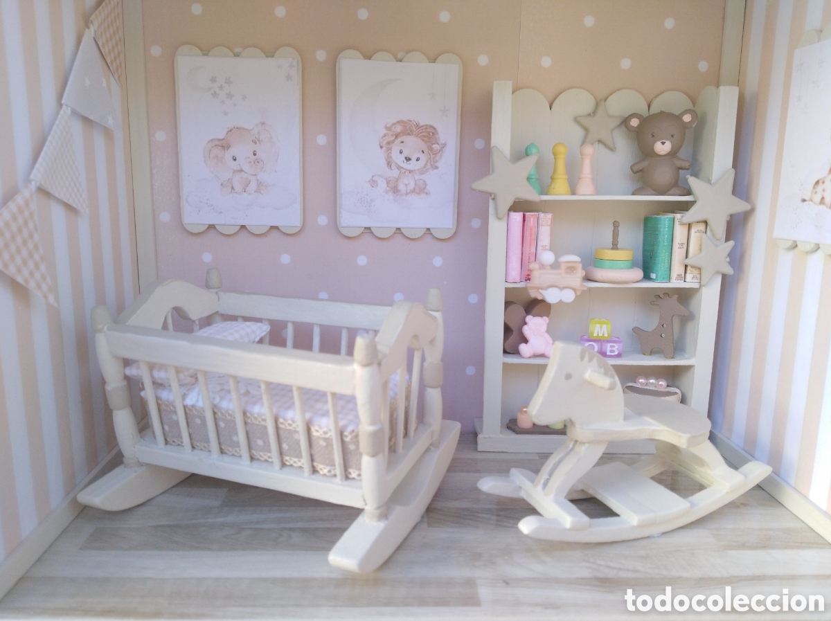 Casas de mu&ntilde;ecas: Cuarto del beb&eacute; miniatura - Foto 1