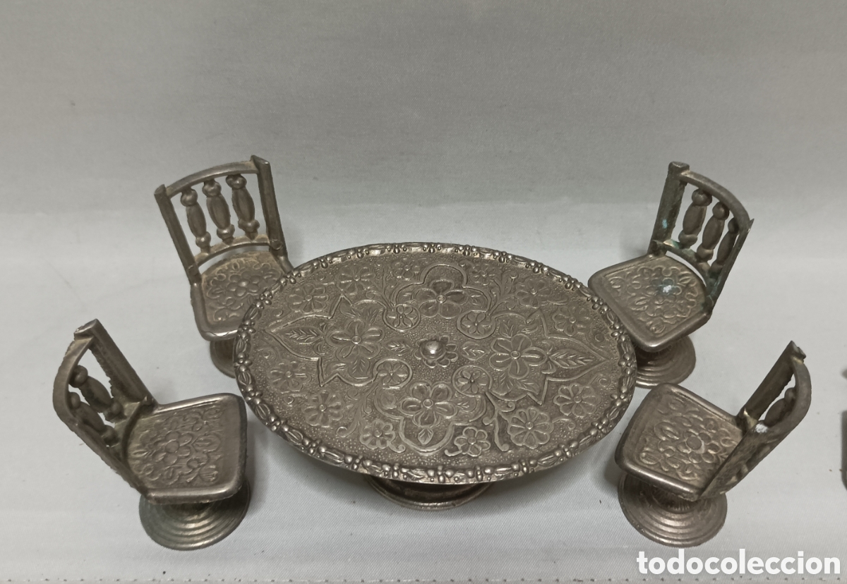 Casas de mu&ntilde;ecas: Conjunto de Mesa y sillas en Esta&ntilde;o, para CASA DE MU&Ntilde;ECAS - Foto 2