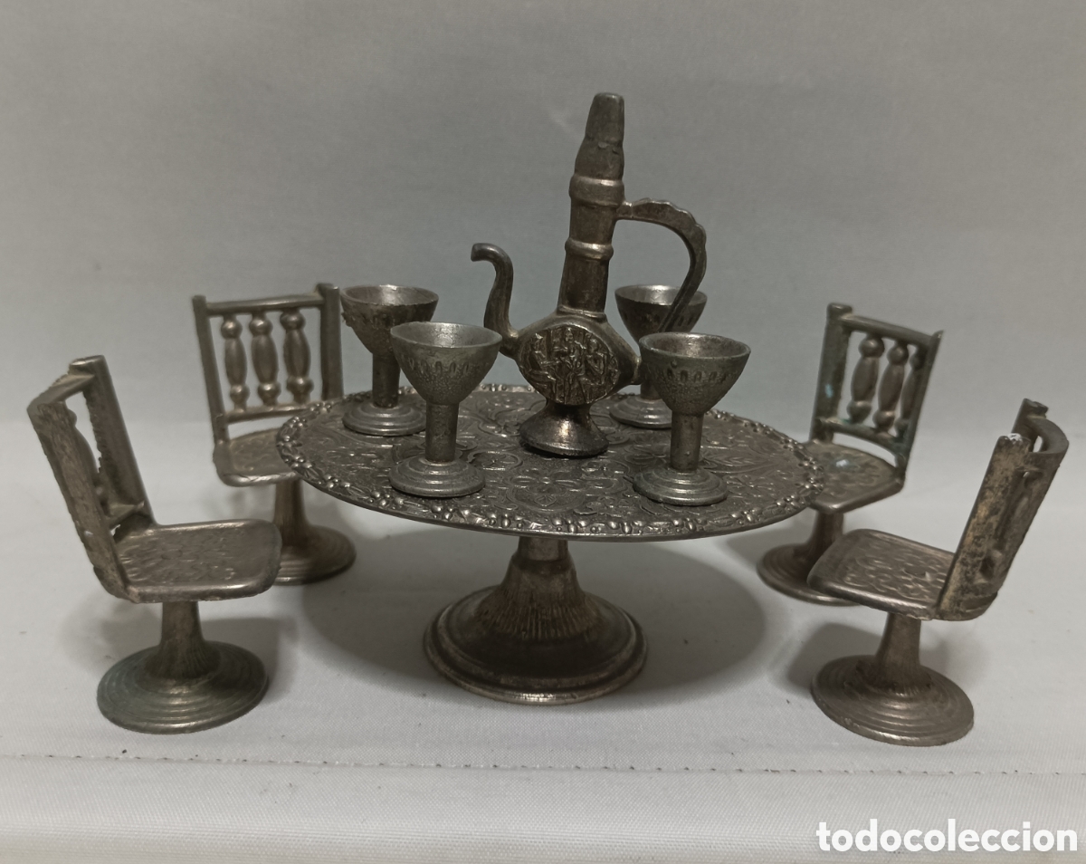Casas de mu&ntilde;ecas: Conjunto de Mesa y sillas en Esta&ntilde;o, para CASA DE MU&Ntilde;ECAS - Foto 1