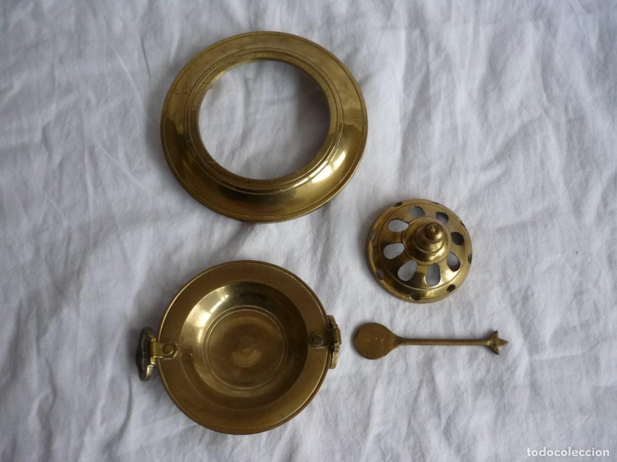 Casas de mu&ntilde;ecas: Brasero de bronce en miniatura - Foto 3
