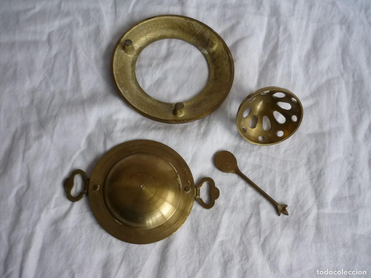 Casas de mu&ntilde;ecas: Brasero de bronce en miniatura - Foto 5