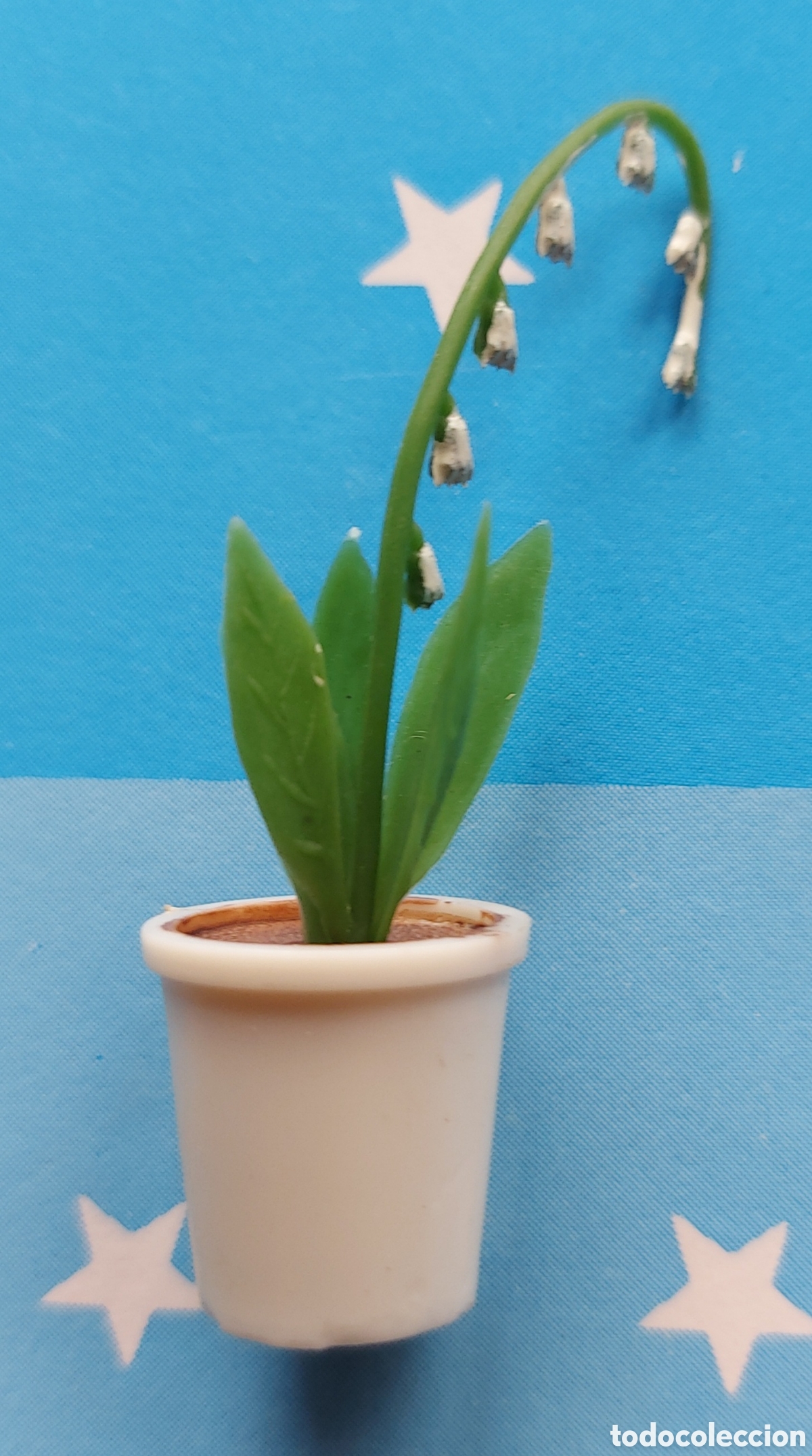 Casas de mu&ntilde;ecas: Maceta con planta Hogar&iacute;n a&ntilde;os 80 - Foto 1