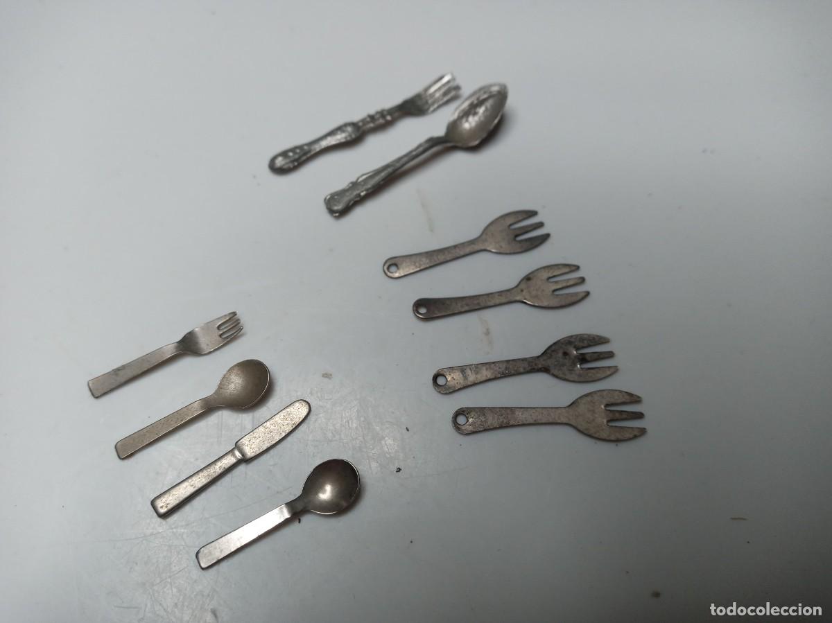 Casas de mu&ntilde;ecas: casas de mu&ntilde;ecas 1:12. 10 cubiertos para comer - Foto 1