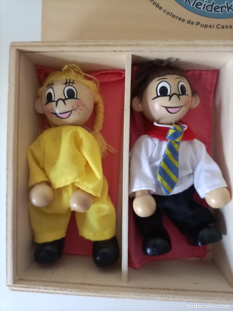 Casas de mu&ntilde;ecas: Mu&ntilde;ecos de madera con ropita - Foto 4