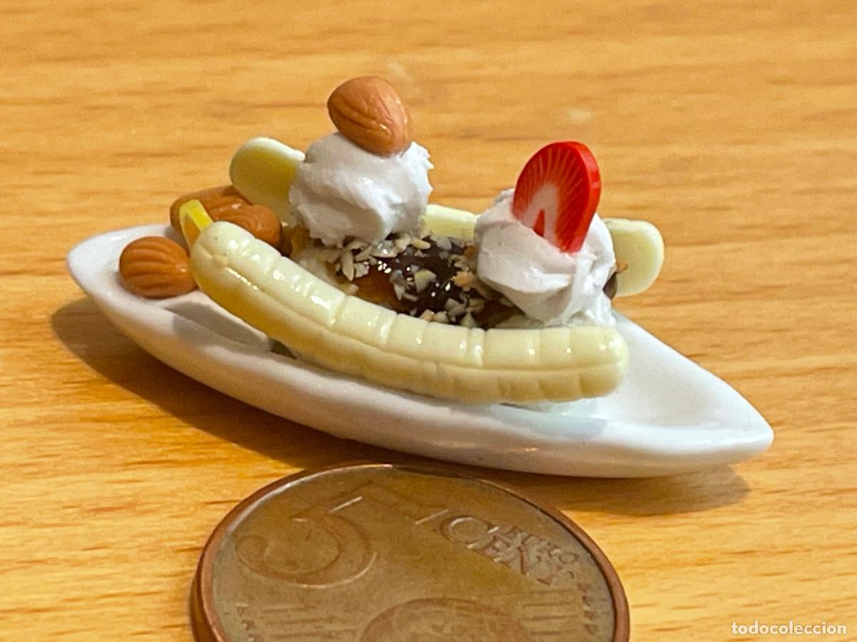 Casas de mu&ntilde;ecas: Banana split comida miniatura casa de mu&ntilde;ecas - Foto 3