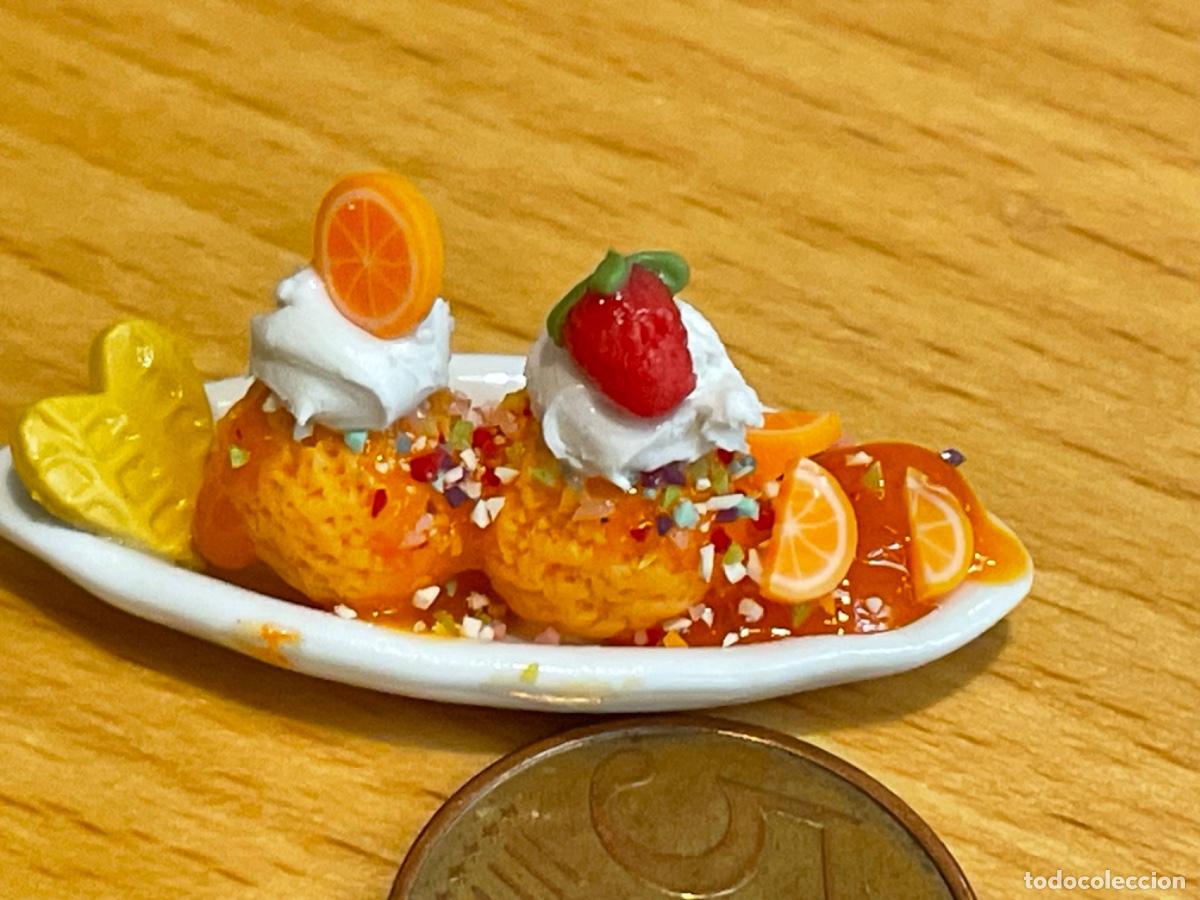 Casas de mu&ntilde;ecas: Helado de naranja comida miniatura casa de mu&ntilde;ecas - Foto 2