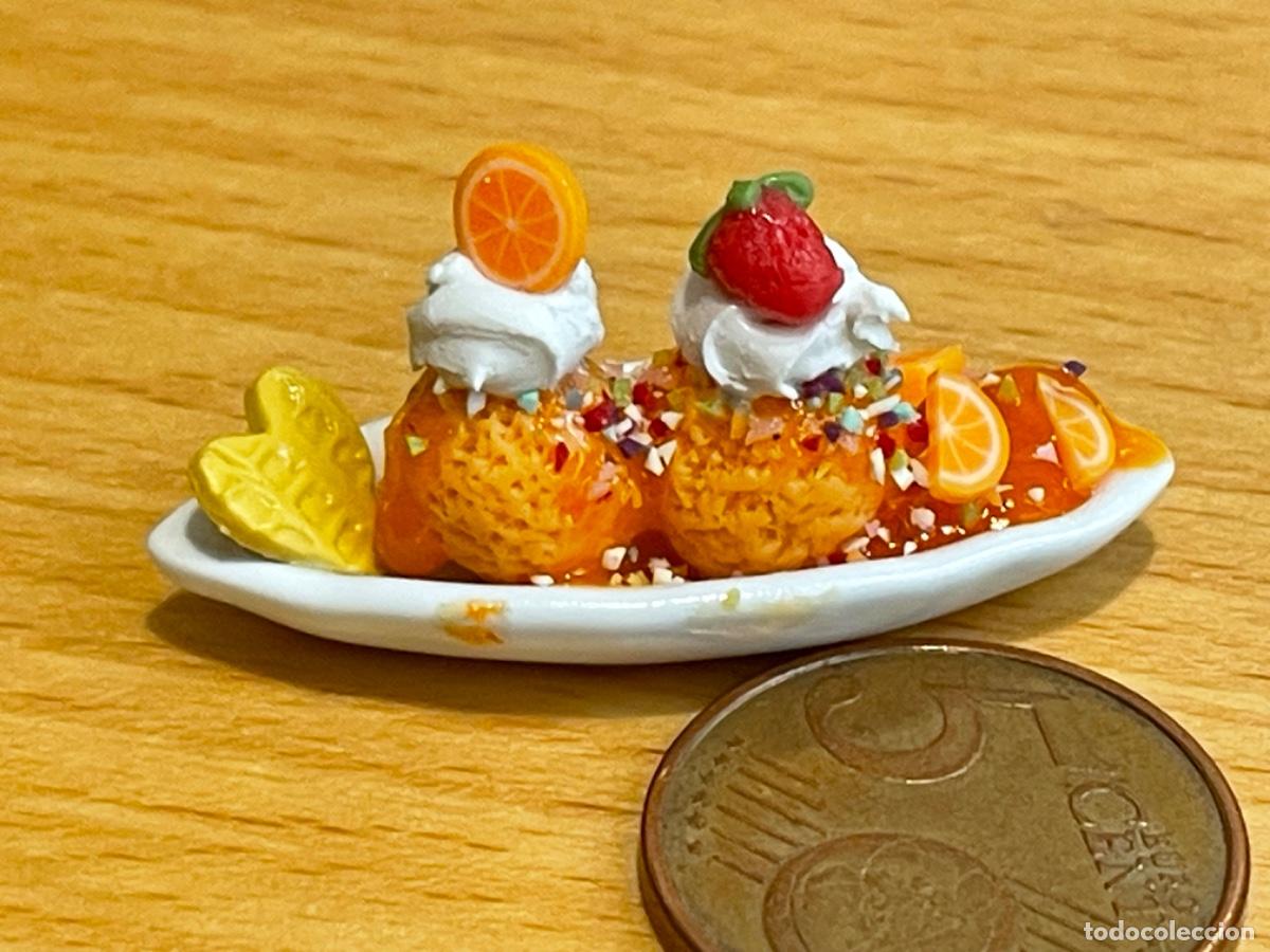 Casas de mu&ntilde;ecas: Helado de naranja comida miniatura casa de mu&ntilde;ecas - Foto 3