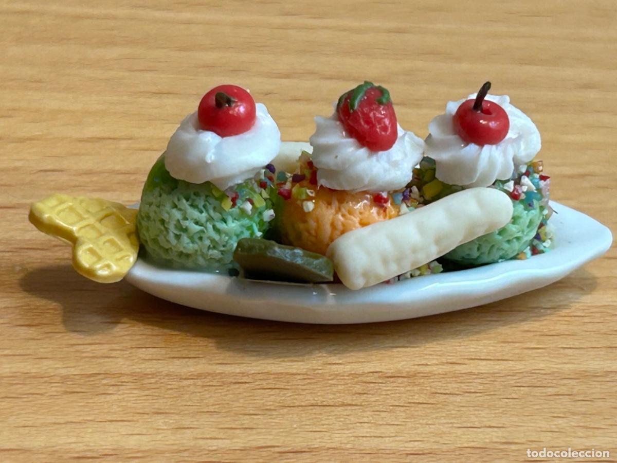 Casas de mu&ntilde;ecas: Barca de helado con pl&aacute;tano para la casa de mu&ntilde;ecas - Foto 1