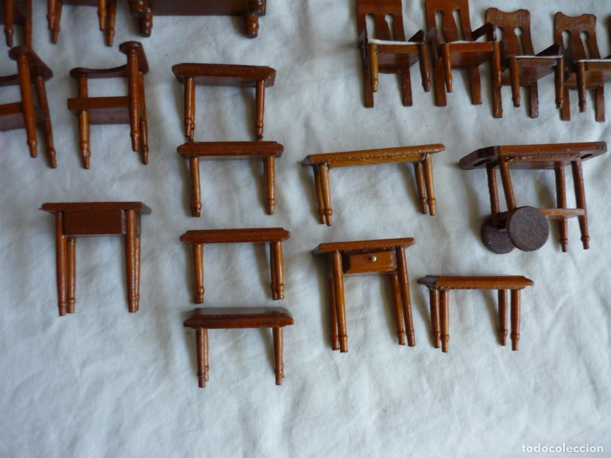 Casas de mu&ntilde;ecas: Mobiliario de sal&oacute;n para casa de mu&ntilde;ecas en madera - Foto 8