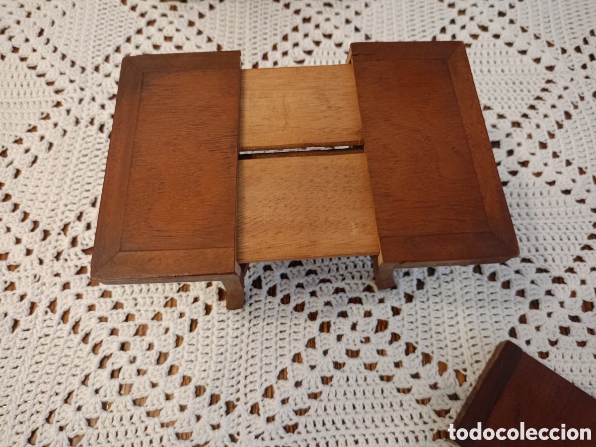 Casas de mu&ntilde;ecas: Comedor modernista de 1900 en roble - Foto 3