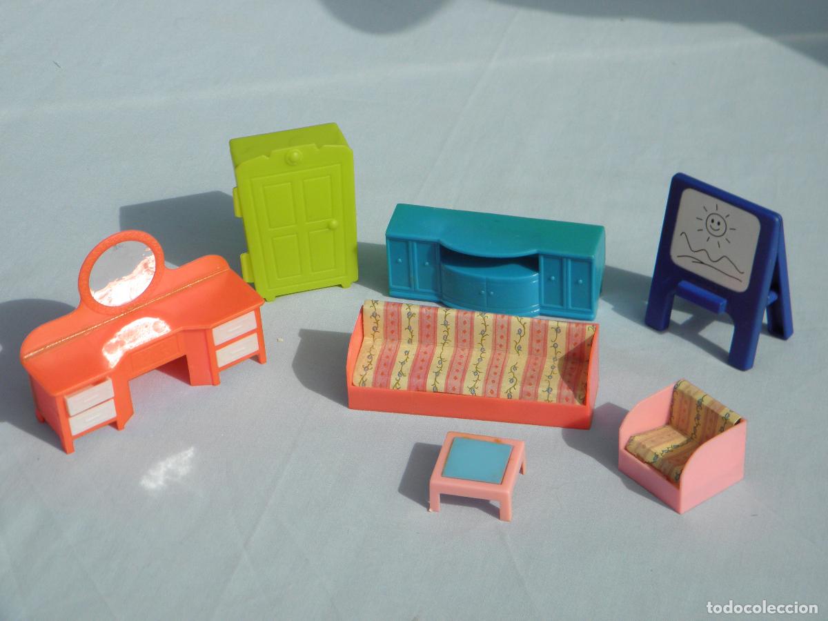 Casas de mu&ntilde;ecas: Antiguo set de muebles para casas de mu&ntilde;ecas - Foto 1