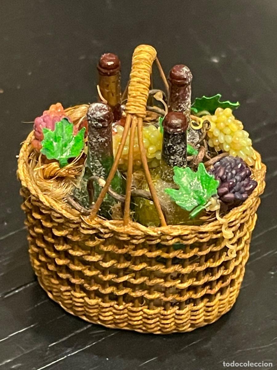 Casas de mu&ntilde;ecas: Cesta de uvas y vino para casa de mu&ntilde;ecas - Foto 6