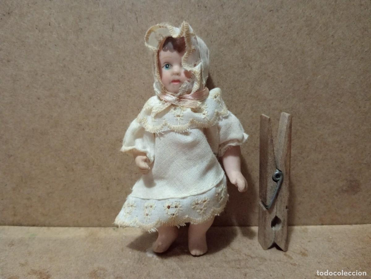 Casas de mu&ntilde;ecas: Antigua peque&ntilde;a amaca con mu&ntilde;eca - Foto 8