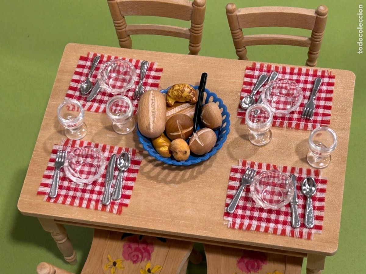 Casas de mu&ntilde;ecas: Cuatro servicios y cesta de pan para casa de mu&ntilde;ecas - Foto 6