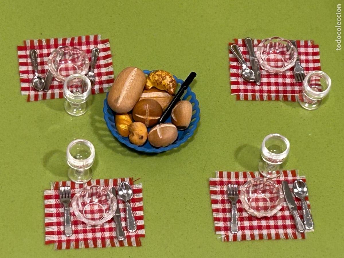 Casas de mu&ntilde;ecas: Cuatro servicios y cesta de pan para casa de mu&ntilde;ecas - Foto 7