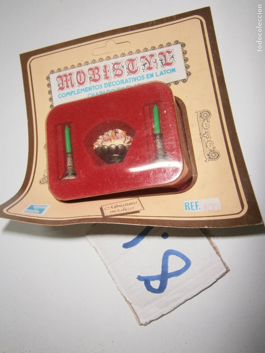 Casas de mu&ntilde;ecas: ANTIGUO BLISTER COMPLEMENTOS PARA CASA DE MU&Ntilde;ECA - MUEBLES DE ESTILO MOBISTYL - COMPLEMENTOS DECORAT - Foto 1