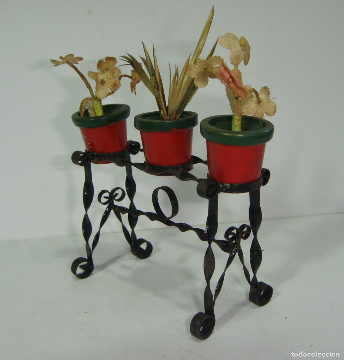 Casas de mu&ntilde;ecas: Maceteros en miniatura. Para casa de mu&ntilde;ecas. - Foto 1