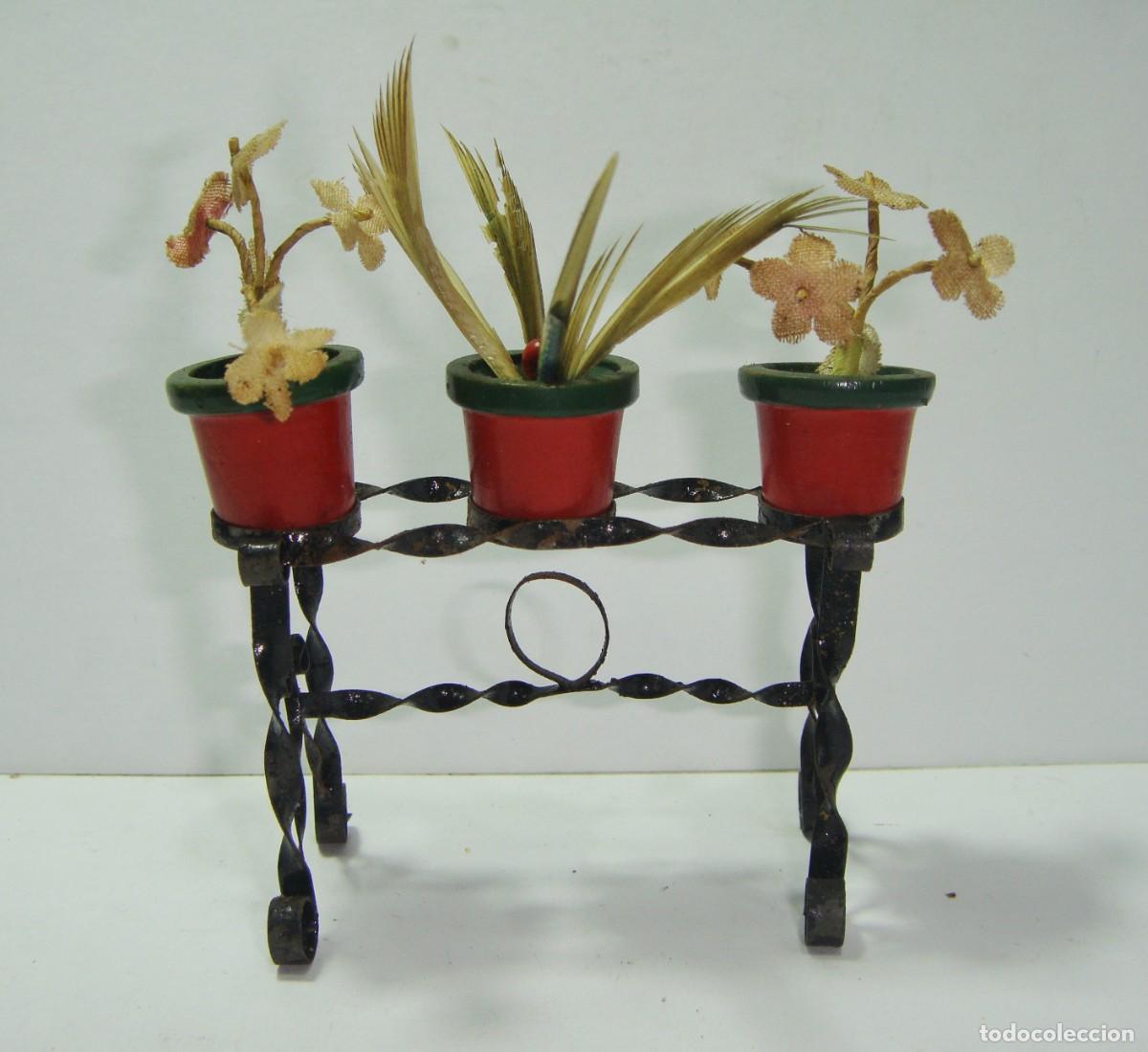 Casas de mu&ntilde;ecas: Maceteros en miniatura. Para casa de mu&ntilde;ecas. - Foto 2