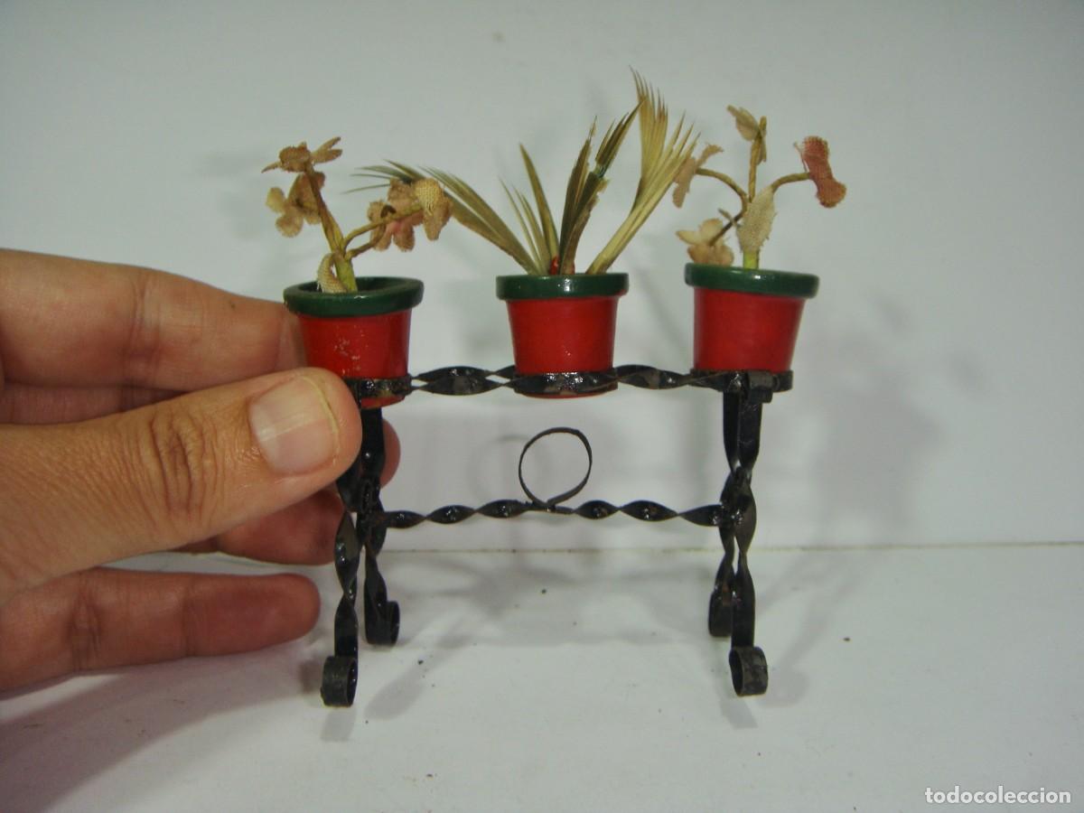 Casas de mu&ntilde;ecas: Maceteros en miniatura. Para casa de mu&ntilde;ecas. - Foto 5