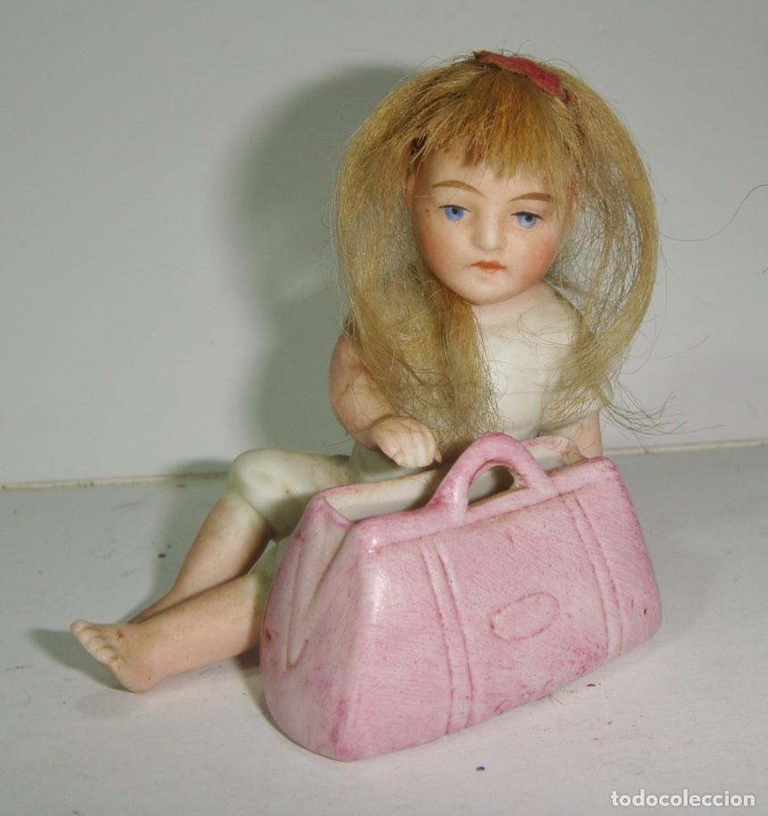 Casas de mu&ntilde;ecas: Mu&ntilde;eca de Biscuit. Con pelo natural. - Foto 4