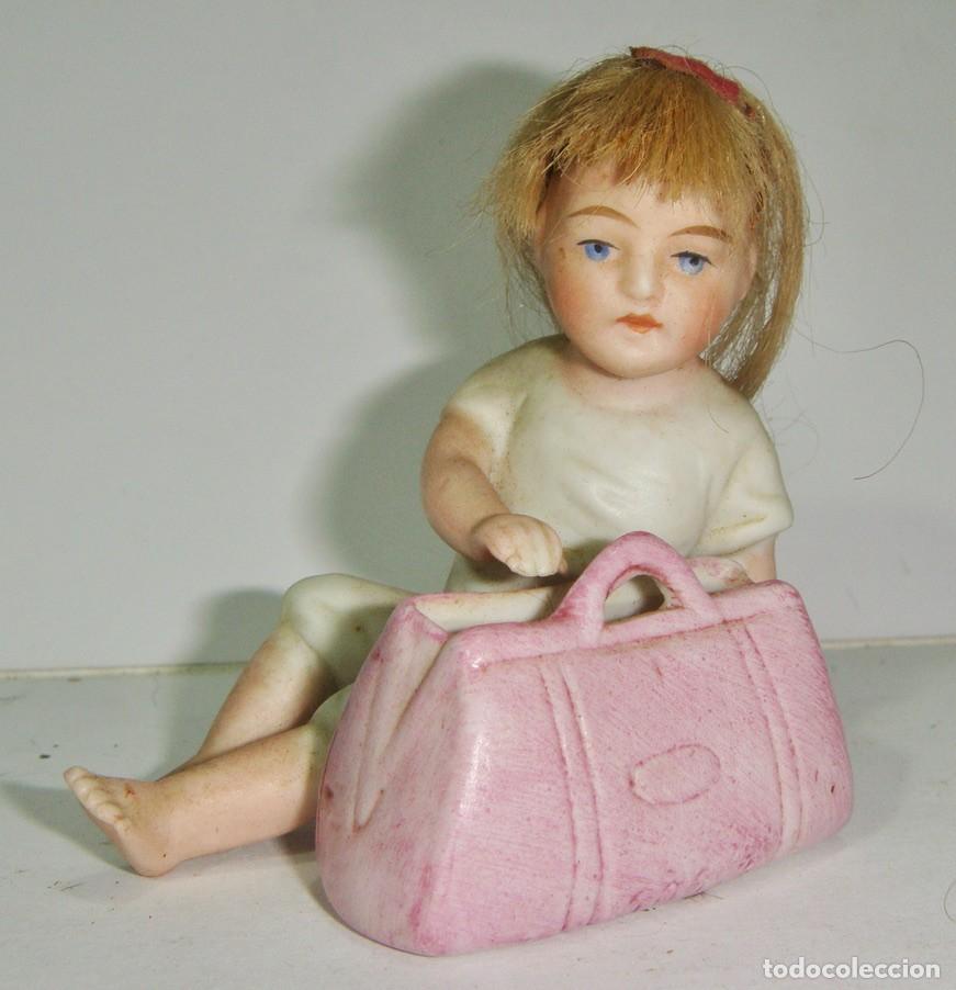 Casas de mu&ntilde;ecas: Mu&ntilde;eca de Biscuit. Con pelo natural. - Foto 5